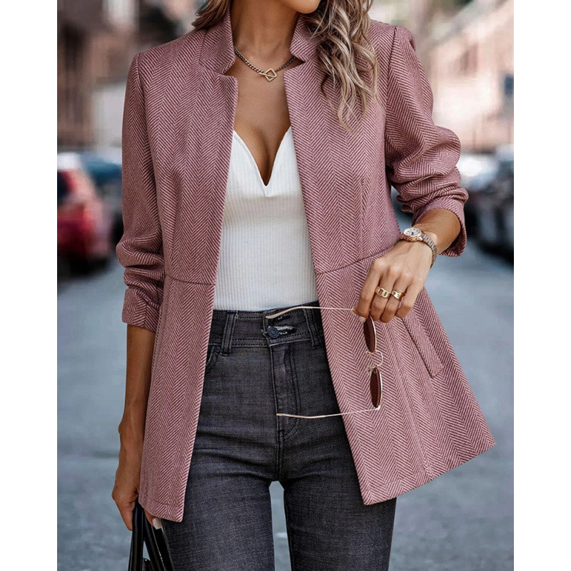 Amazon Aliexpress New Simple Fashionable Casual Woolen Cardigan Suit