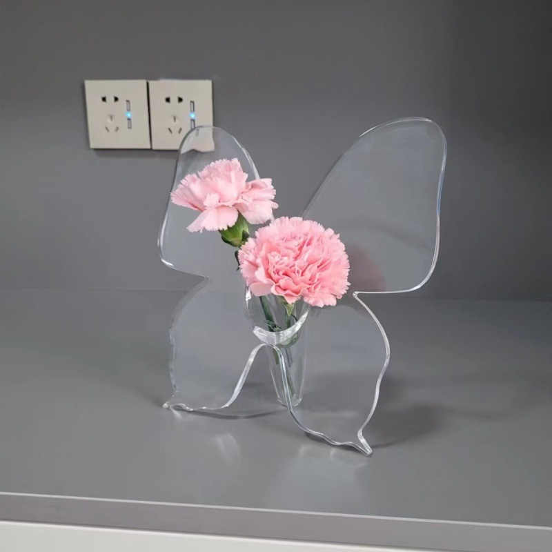 Home Ins Nordic Plastic Butterfly Vase Living Room Simulation Vase Decoration Creative Simple Small Fresh Vase