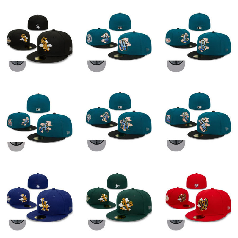 Бейсболка для команд внешней торговли 2024 новая плоская козырьковая американская спортивная лига закрытая кепка модного размера