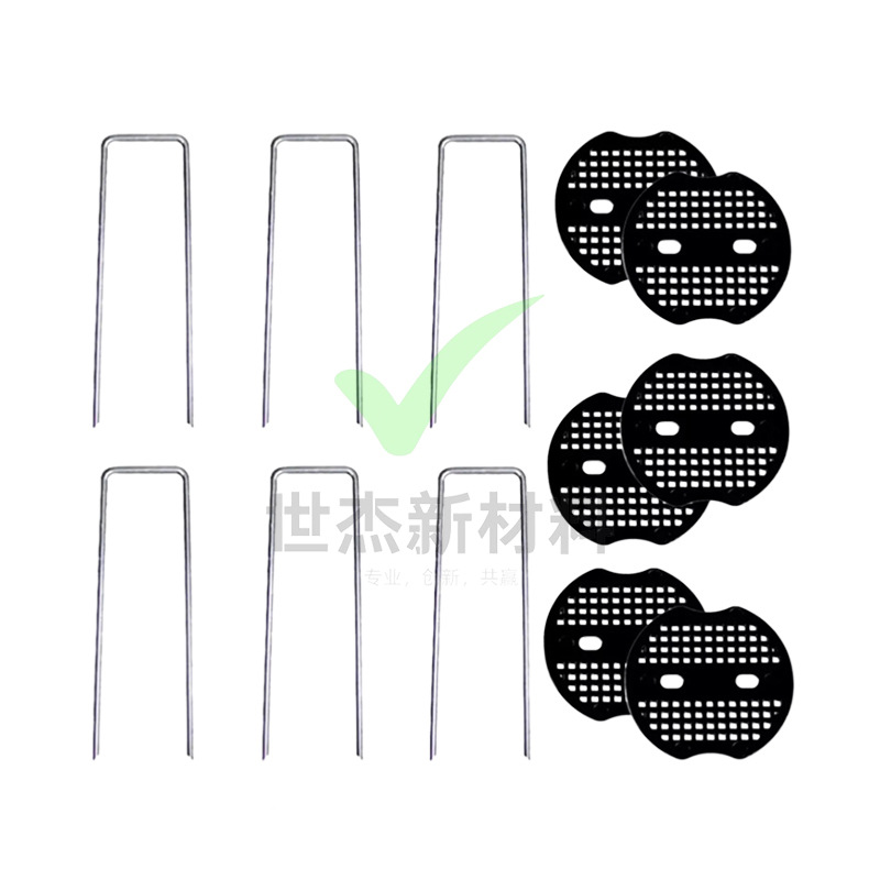 U-Shaped Ground Staples for Gardening, Galvanized Spacers for Outdoor Lawn Mulch, Anti-Weed Fabric Tools, Specialized for Anti-Weed Fabric