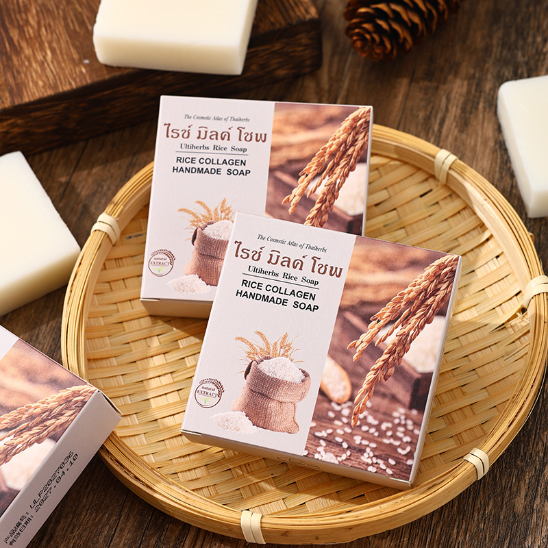 [Yiliina] Rice Soap Fragrant Rice Essential Oil Soap Handmade Soap Cleansing and Moisturizing 70g