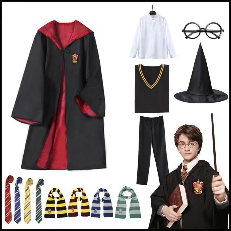 Harry Potter Same cosplay Suit Student Performance Suit Hogwarts College Wizarding Robe Halloween Cape