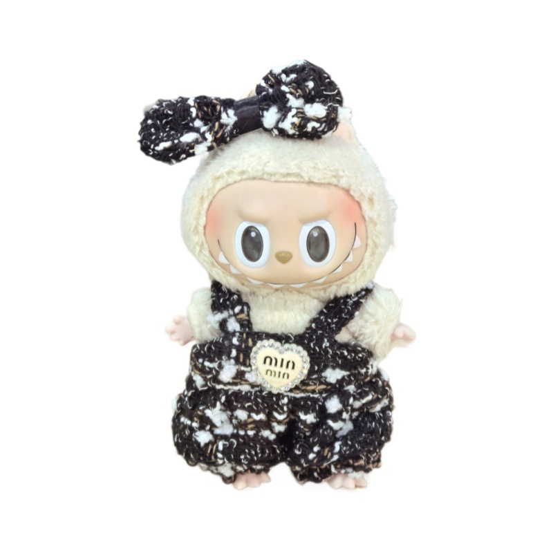 17cm Plush Doll Accessories for First, Second, and Third Generation Little Chanel-Style Overalls, Lila Pants, Hua Di Sister Clothing Replacement Outfit