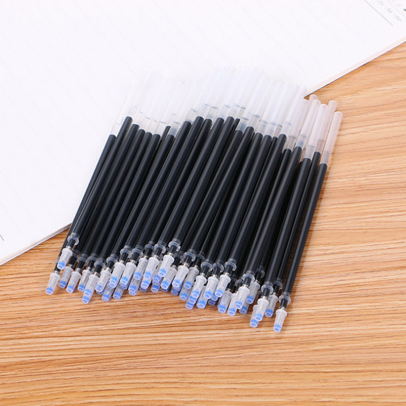 Factory Wholesale Gel Pen Refill Full Needle Tube Bullet 0.5mm Replacement Refill Red Blue Black 0.38