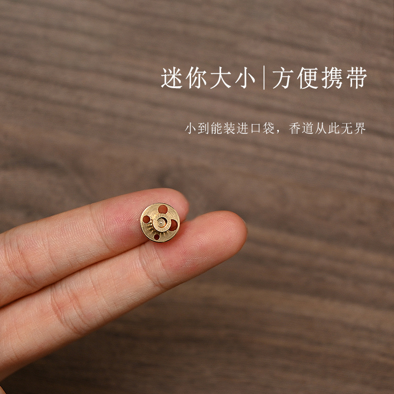 Wholesale Brass Strap Screw Four-hole Incense Insert Accessories Multifunctional Line Incense Lavender Incense Holders