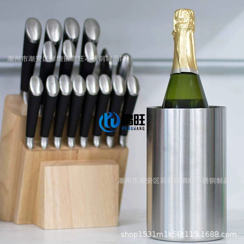 Фабрика, ведро для льда из нержавеющей стали 304, двухслойное, прямое ведро для вина 1800ml, ведро для красного вина и пива