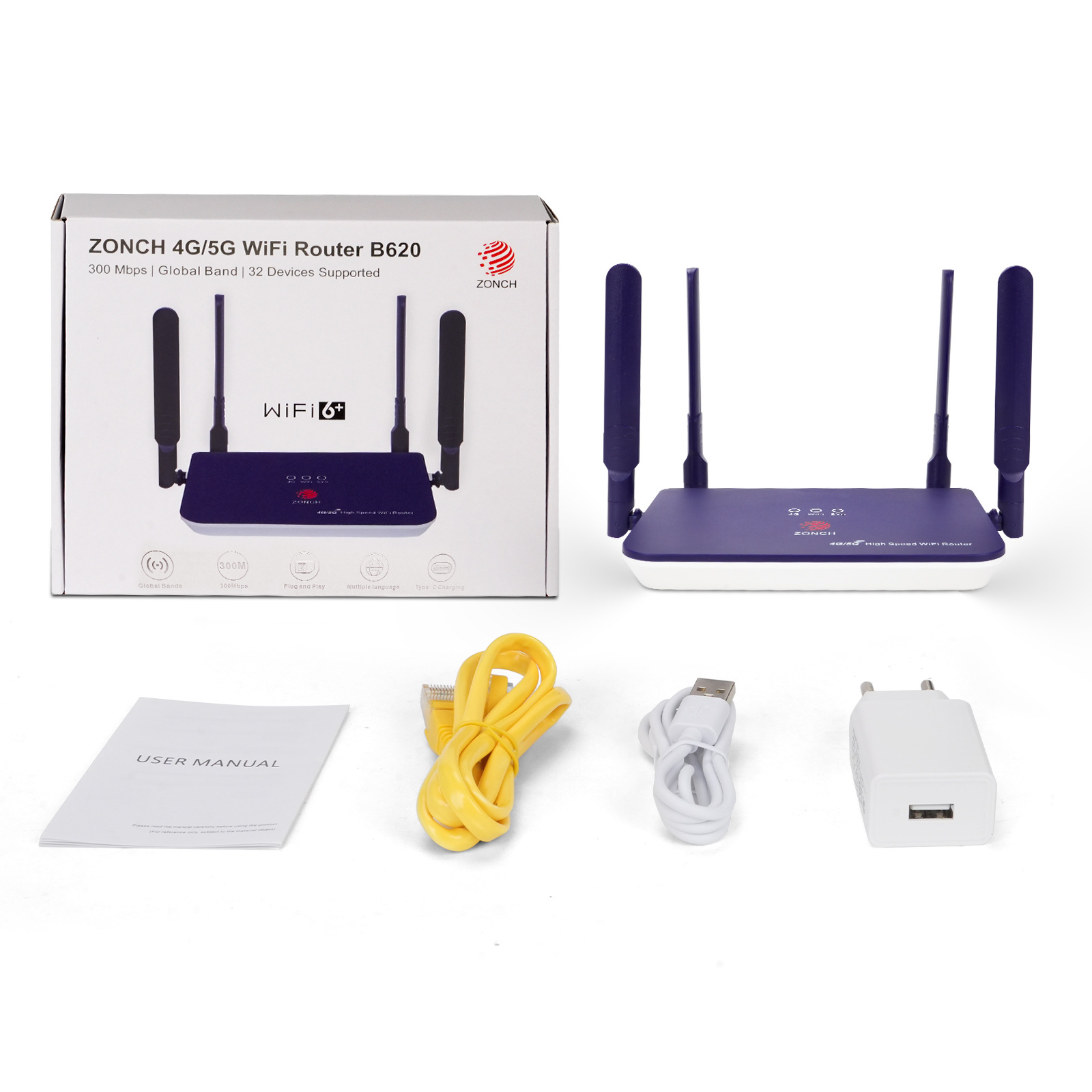 Zonch B620 4g Cpe Wireless Router Supports Type C Power Supply and Supports Unlimited Data Traffic for Malay Mod