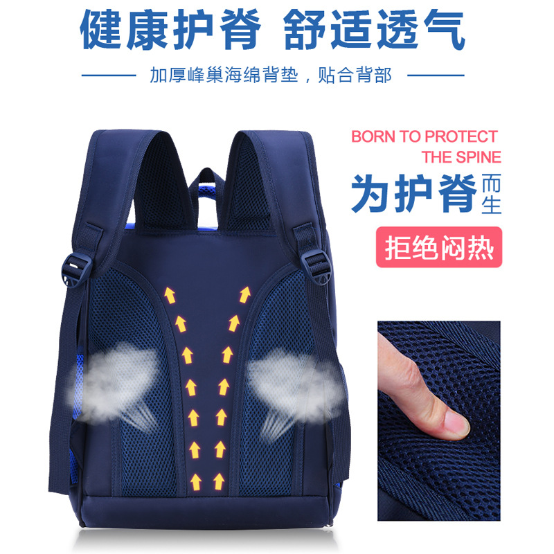 Primary school student schoolbag Grade 1-3-6 spine protection burden reduction boys and girls printed logo reflective space schoolbag wholesale