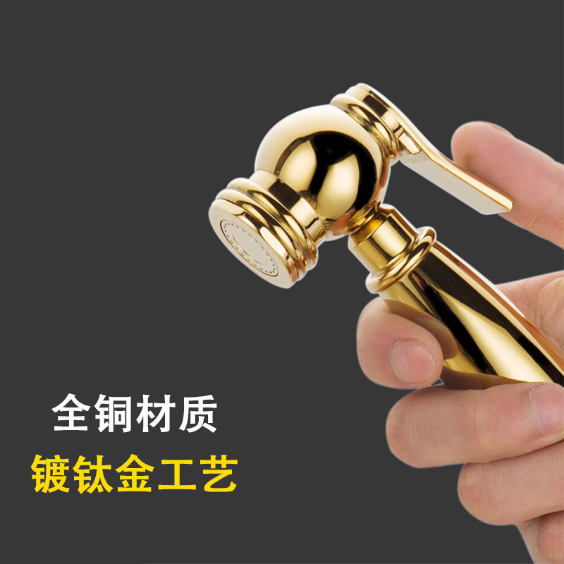 All Copper Toilet Companion Spray Gun Washer Kitchen Booster Nozzle Toilet Flushing Water Spray Gun Toilet Faucet