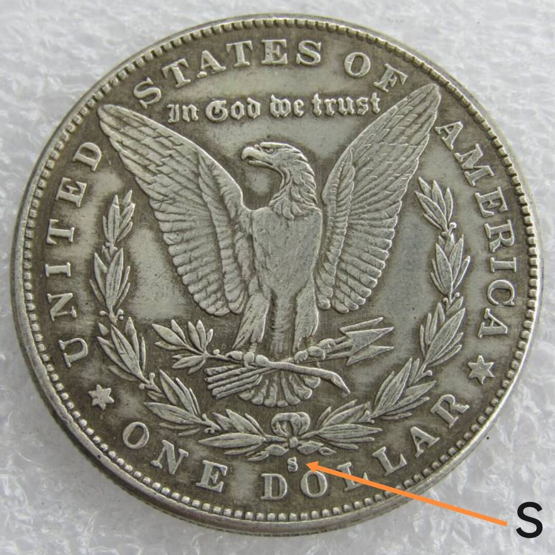 Antique Crafts S Version of the United States Morgan Silver Dollar Coin Brass Silver Plated Material Commemorative Coins