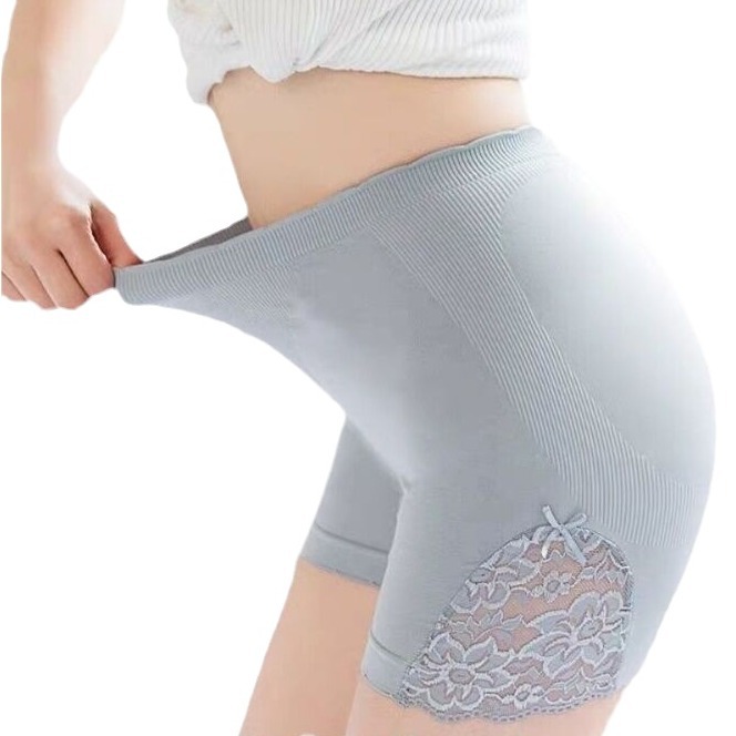 Lace Leggings Women's Sexy Ice Silk Lace White Shorts Thin Outer Wear Anti-running Safety Pants Not Hanging