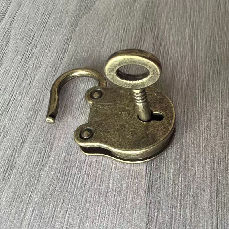 Антикварный маленький замок для багажа в китайском стиле, ретро, милый, бронзовый замок для чемоданов
