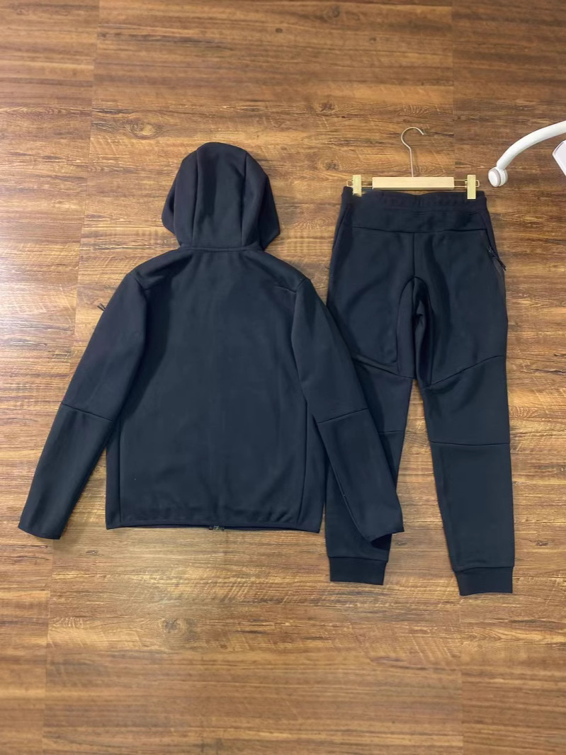 2025 Casual Sports Hooded Men's Side Zipper 490 and 163 Suit Loose Version Simple and Versatile Couple