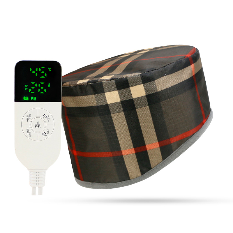 Cross-Border Manufacturer Wholesale Electric Heating Cap Heating Cap Hair Mask Evaporative Oil Cap Home Care Electric Heating Cap Oil Cap