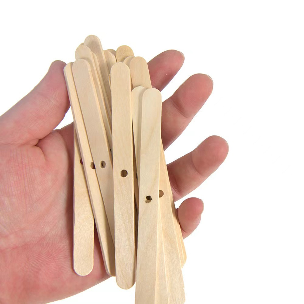 Aromatherapy Candle Holder Wooden Candle Wick 4mm Single Hole DIY Candle Making Tool 114 × 10 × 2mm