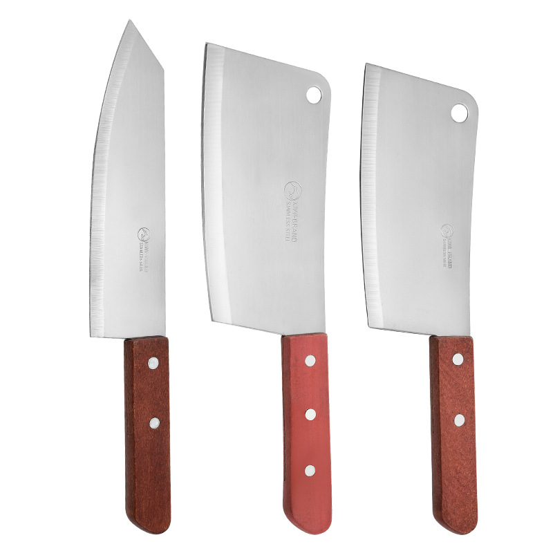Wooden Handle Kitchen Knife Chef's Kitchen Knife Stainless Steel Kitchen Knife Household Knife Chopping Bone Slicing Knife Can Be Customized