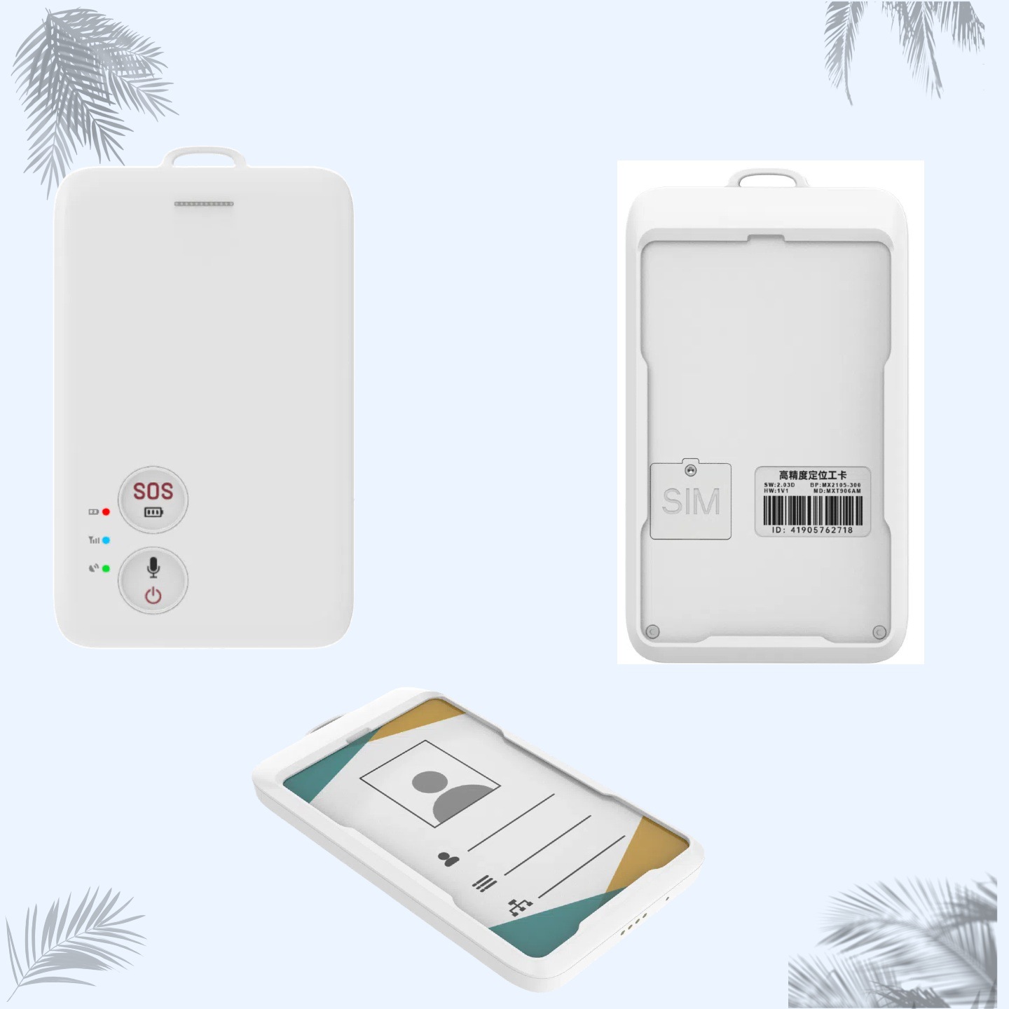 4g Smart Digital Work Badge Sanitation Employee Smart Badge Gps Check-In Attendance Card Locator Field Patrol