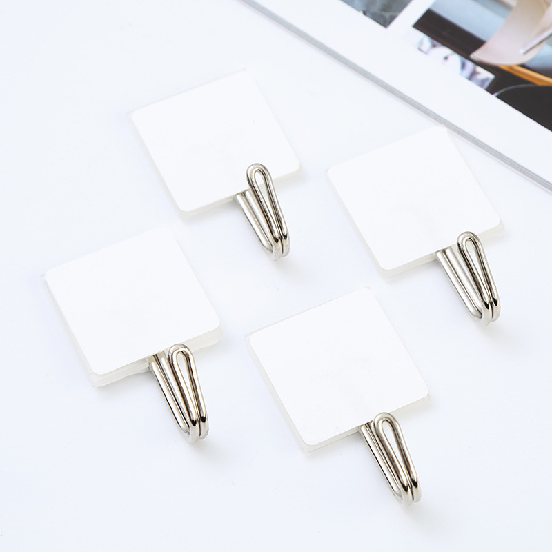 Creative Transparent Plastic Acrylic Hook DIY Hook Hook with Glue Non-perforated Non-marking Strong Viscose Iron Hook