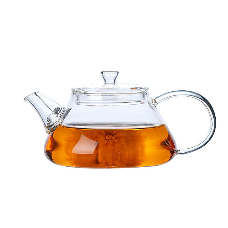 High Borosilicate Glass Teapot Small Single Brewing Teapot with Filter Pot Tea Water Separation Pot Tea Set Heat-Resistant