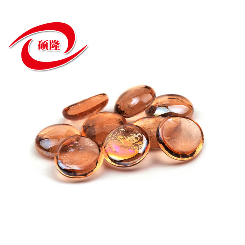 Supply glass flat beads transparent green ancient blue sea blue landscape fish tank for children archaeological digging