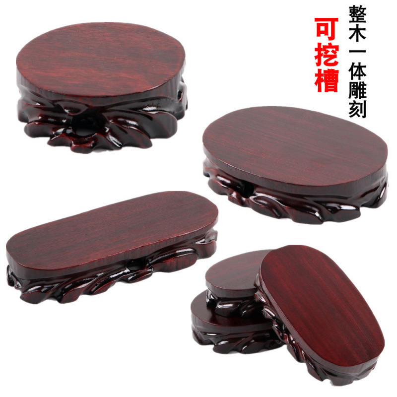 Резьба из массива дерева с основанием из тайшаньского камня, уникальный каменный сувенир, цветочный горшок, статуя Будды, приподнятая подставка, можно вырыть