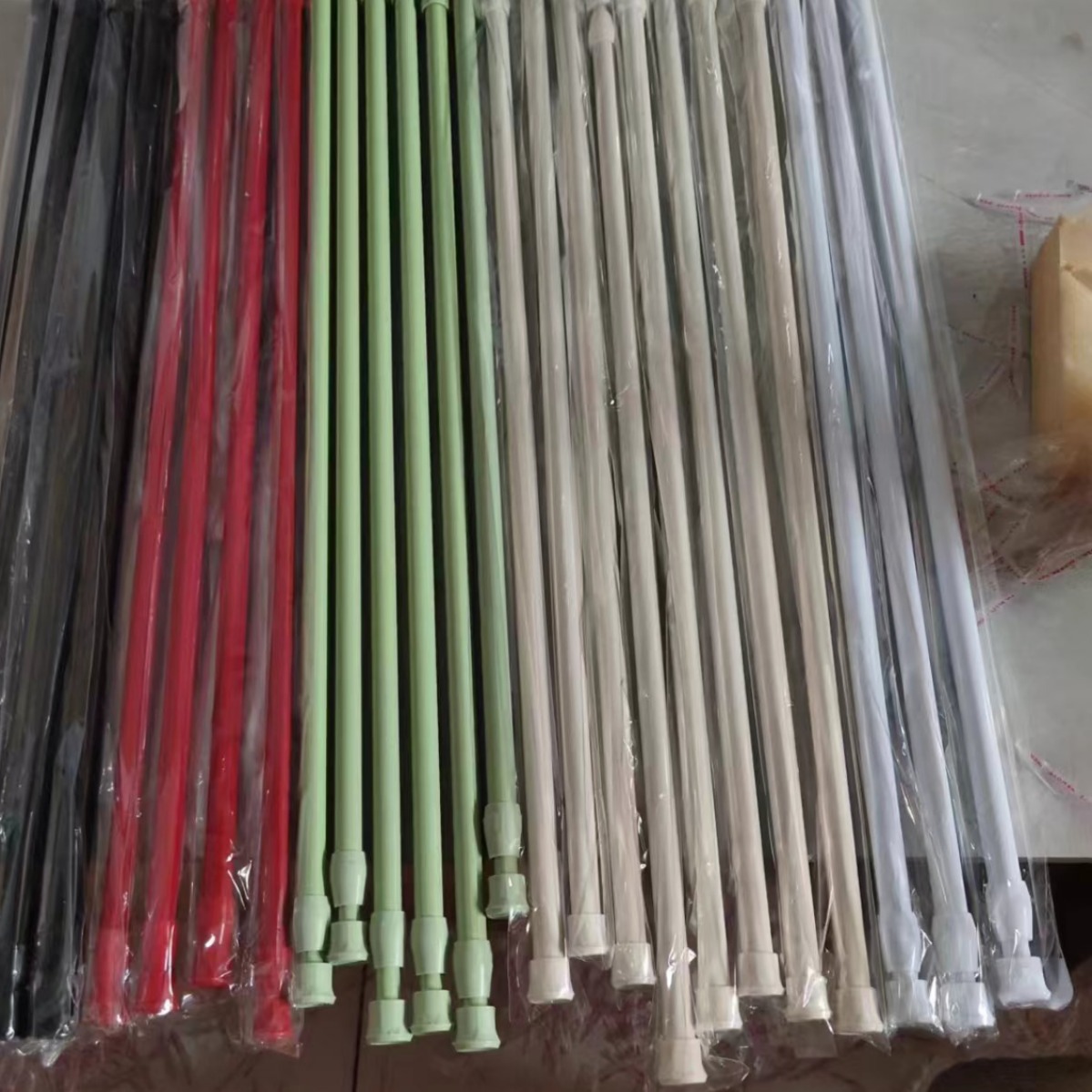 Punch-free Telescopic Rod Roman Rod Shower Curtain Door Curtain Curtain Rod Clothes Drying Rod Kitchen Pendant Rod Cross-border E-commerce