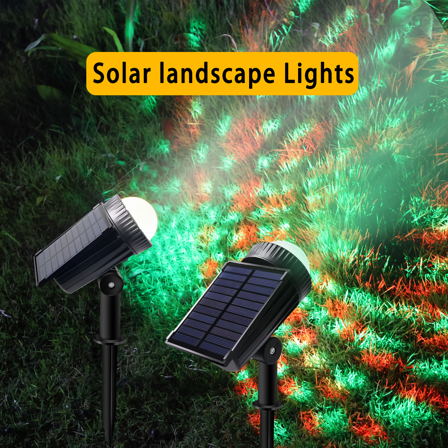 New outdoor solar spotlight lawn projection water drop lamp light wall lamp road courtyard garden light tree lamp