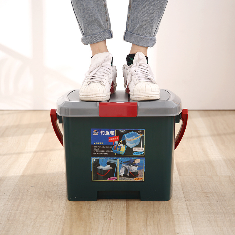 Fishing Bucket Sitting 2024 New Plastic Bucket with Portable Thickened Bucket Multifunctional Car Washing Bucket Car-mounted Live Fish Bucket