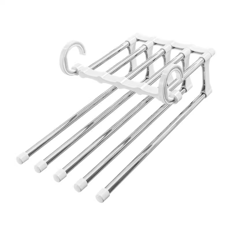 Folding Pants Rack Multi-functional Household Multi-layer Pants Clothes Rack Magic Seamless Pants Rack Wardrobe Storage Artifact Hanger