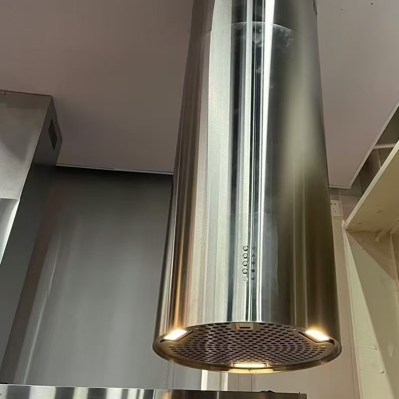 Round Range Hood, Island Range Hood, Top Suction Flat Hood, Island Hanging Cylindrical Range Hood