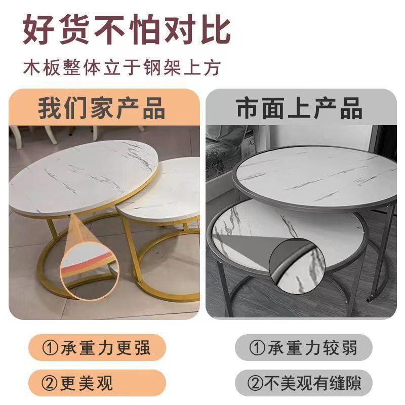 Manufacturer Customized Nordic Coffee Table for Small Apartments, Round Side Table, Modern Household Small Round Table, Simple Coffee Table for Living Room
