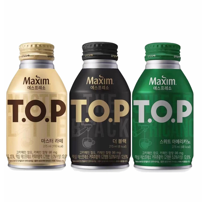 South Korea Imported East and West Brand Maixin Top Ready-To-Drink Coffee Latte American Black Coffee Drink Portable Can 275ml