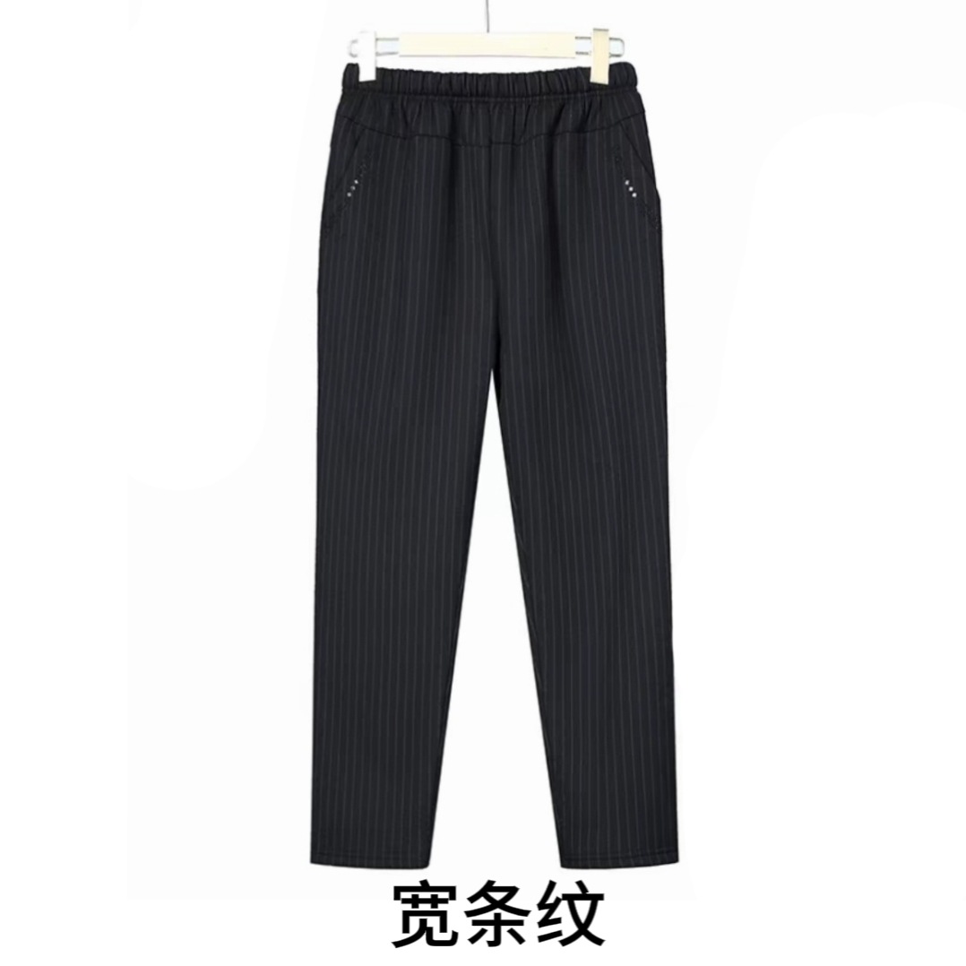 Mom's Pants 2025 Spring & Fall New Style Plus Fat Plus Size Middle-Aged and Elderly Women's Pants Fat Grandma Wear Large Size High Waist Pants