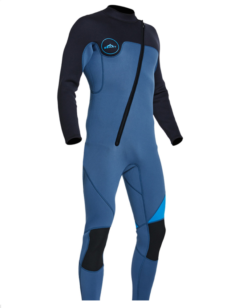 Shark Bart 3mm One-Piece Jellyfish Suit Swimsuit Men's Wet Suit Long-Sleeved Sun Protection Surf Suit Cold-Proof Warm Wetsuit