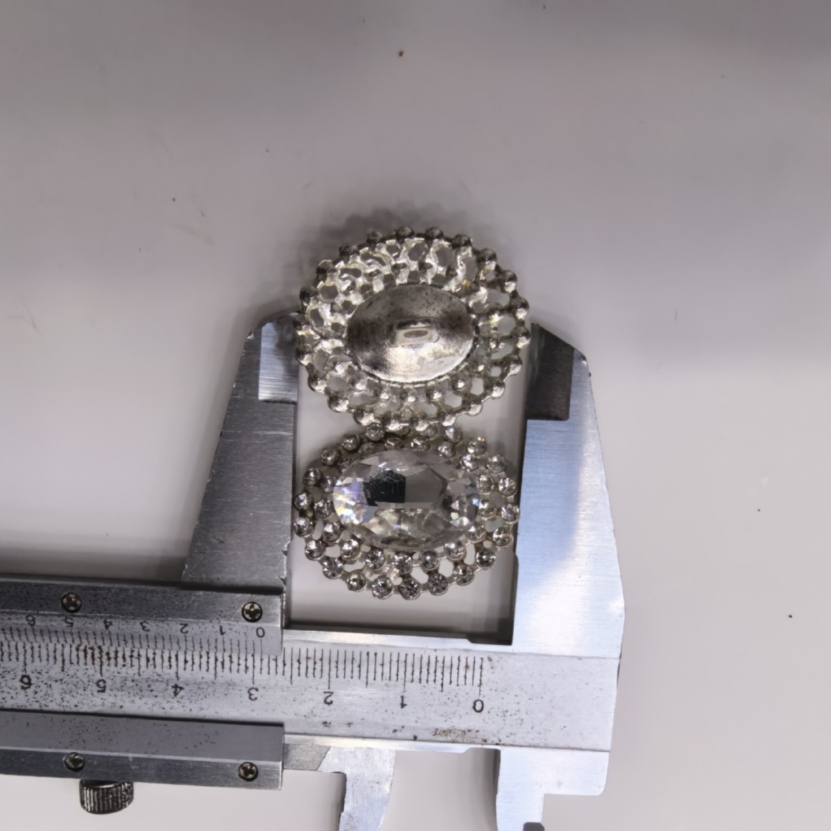 New Korean Style Silver Alloy Jewelry Accessories Flower Plate Diamond Buckle Beauty Head