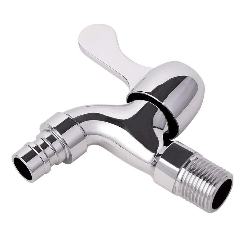 Splash-proof quick-opening washing machine faucet extended nozzle 304 stainless steel faucet one-in two-out dual-use faucet