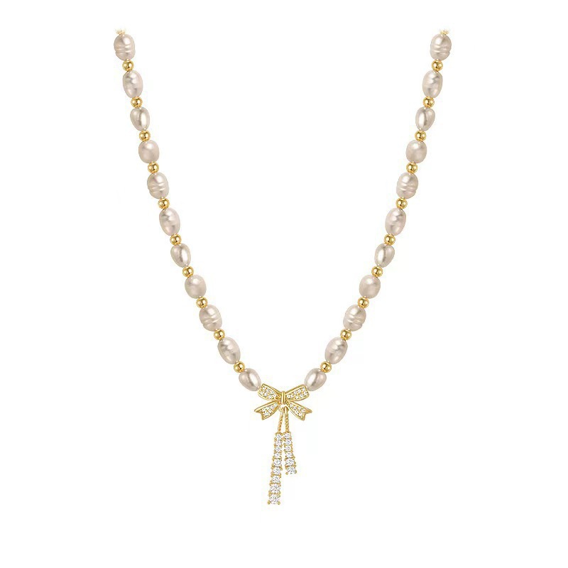 High-end Pearl Necklace Women's Simple Niche Design Sweet Cool Spice Girl Style Fashion Light Luxury All-match Collar Chain Necklace