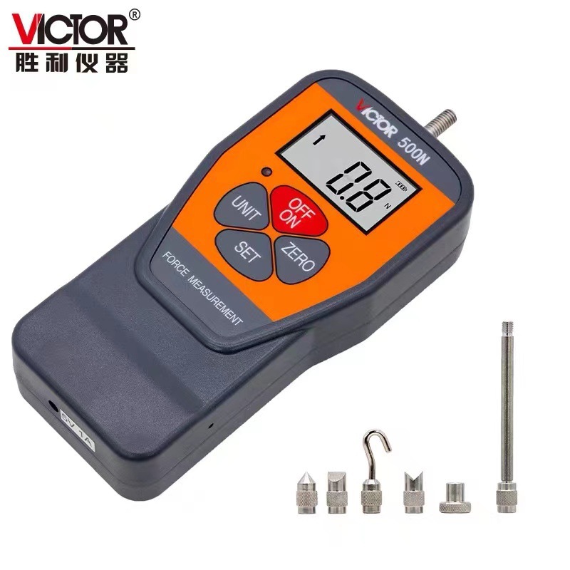 Victory digital display tension meter VC500N high precision tension meter dynamometer push tension meter tension tester