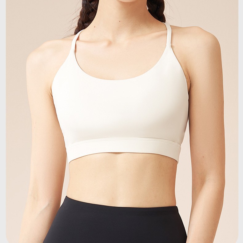 Seamless Halter Bra All-In-One Sports Fitness Yoga Beautiful Back Suspender Sports Bra