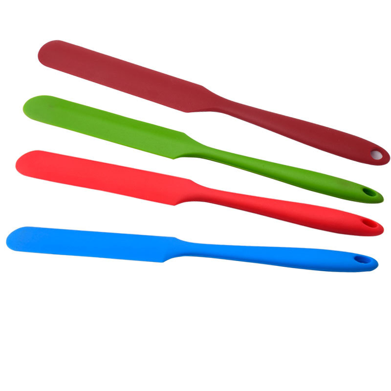 All-in-one long bilateral silicone scraper cream butter stirring spatula cake demoulding kiss knife baking scraper