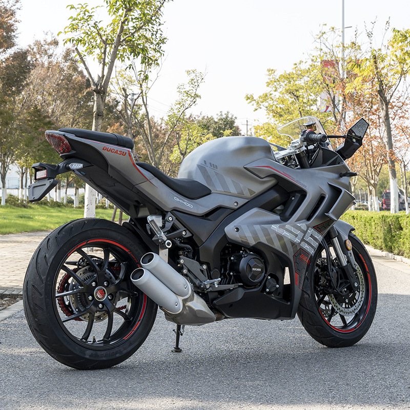 Cross-Border Ducason Dk400 Motorcycle Export Single Swing Arm Motorcycle Can Be Licensed Sports Car Double Cylinder Water-Cooled Motorcycle