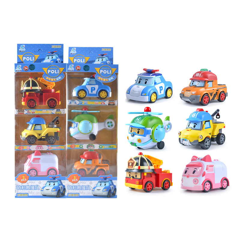 Rongdafeng Genuine Deformation Police Car Perley Rescue Team Poli Deformation Robot Wholesale Large Kidsren's Toys