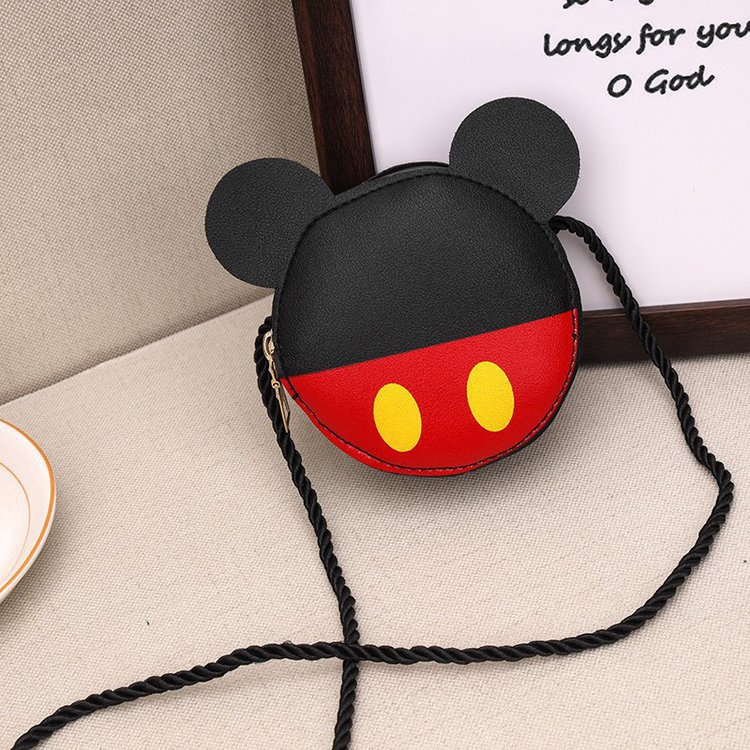 Children's Coin Purse Cartoon Contrasting Color Pu Mini Bag New Fashionable One-Shoulder Cross-Body Cheap Small Bag
