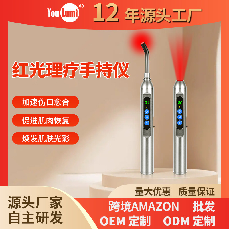 Новый светодиодный красный свет физиотерапевтический фонарик для лечения полости рта, инфракрасная лампа, физиотерапевтический прибор для носа и уха