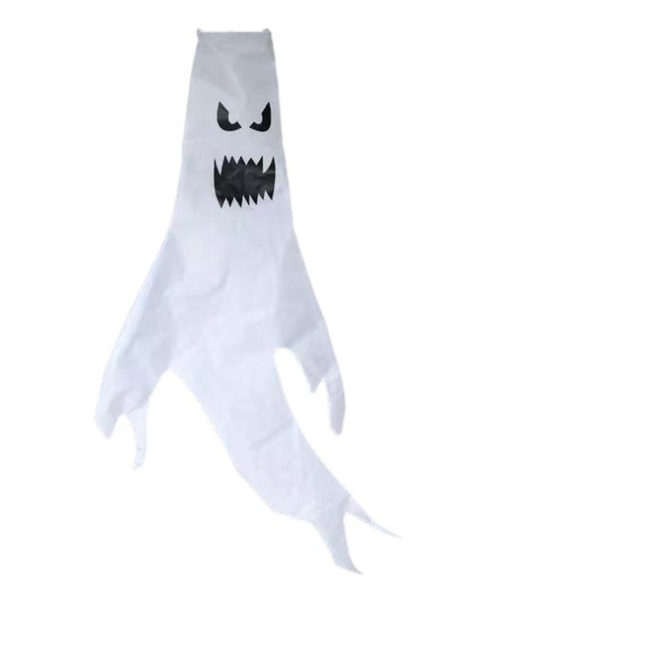 Halloween Ghost-Themed Star and Stripe Flag Ghost Festival Print Led Light-Up Decorative Hanging Ornament Lighting