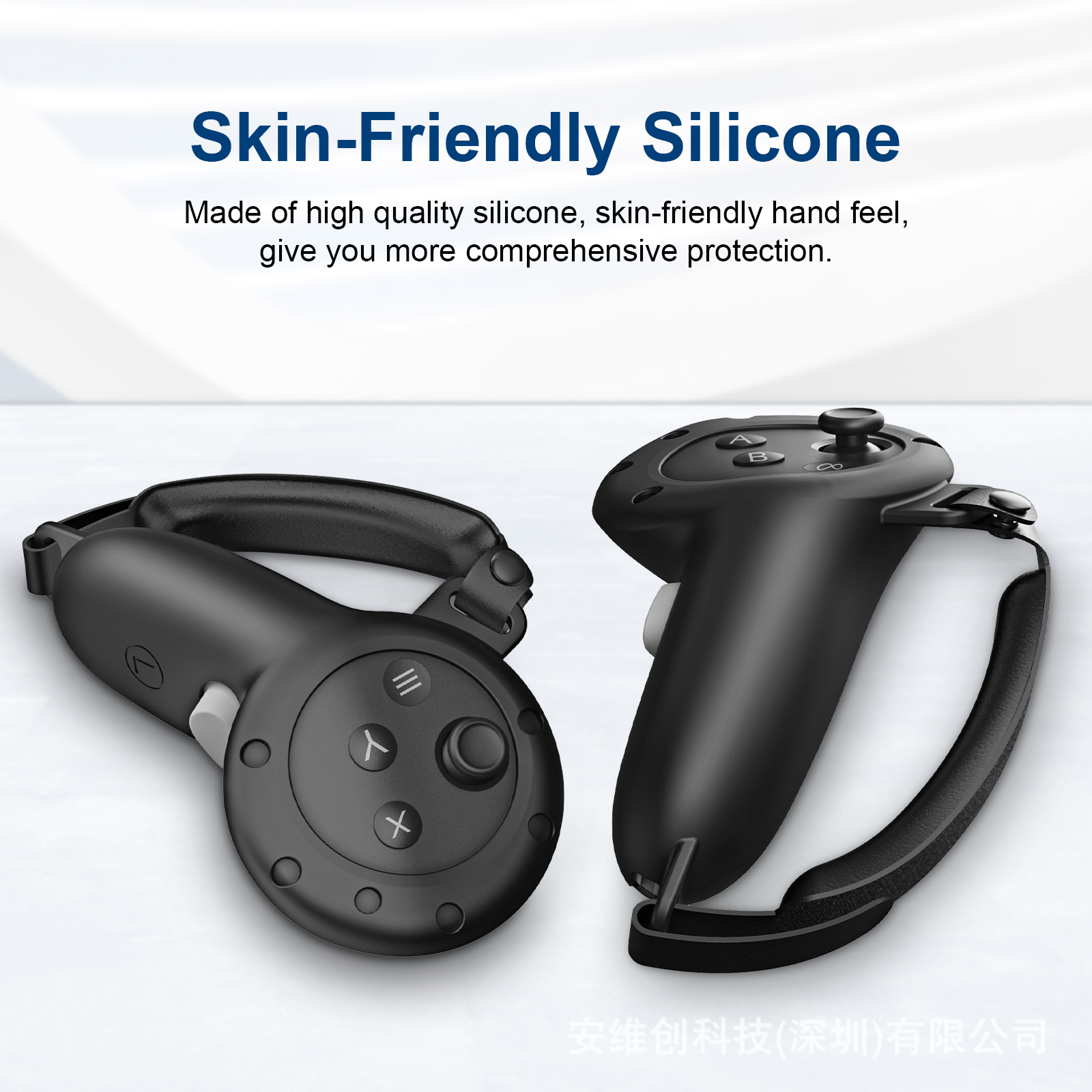Meta Quest 3S Handle Anti-drop Anti-collision Anti-slip Anti-sweat Leather Silicone Protective Cover VR Accessories