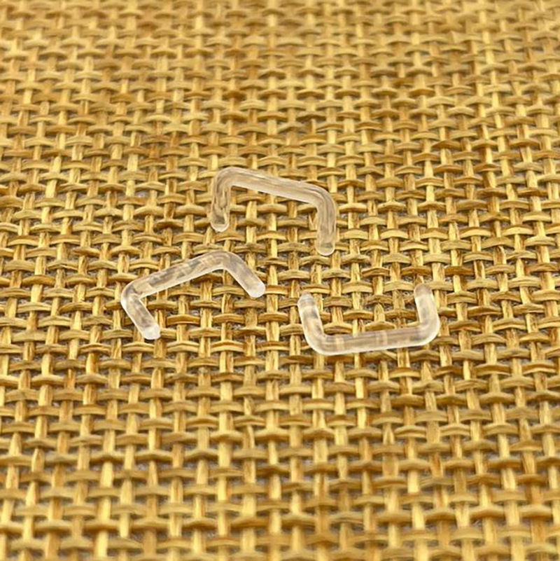 Cross-border UV transparent nose nail piercing jewelry nose ring earring flexible nose ring invisible acrylic PE nose ornaments