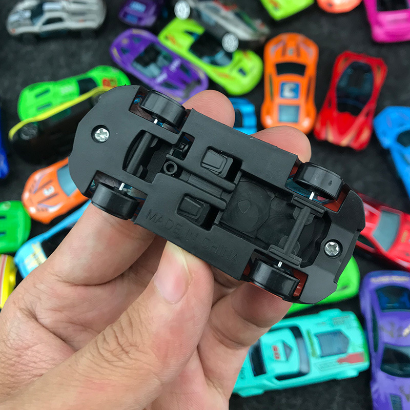 Cross-border simulation car model toys children alloy sliding racing mini car track gifts wholesale bulk