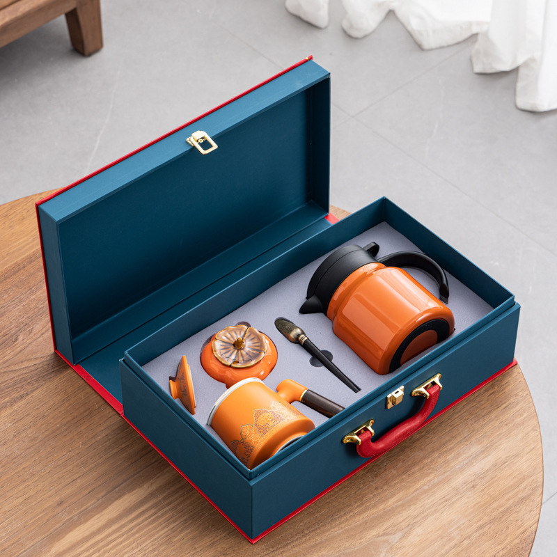 High-end business activities hand-in-hand gift practical stew pot tea set gift enterprise company annual meeting with the logo