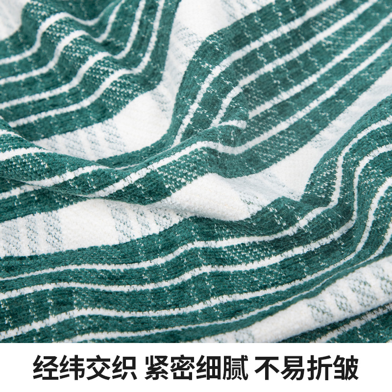 New chenille yarn-dyed plaid shirt fabric spring and autumn thick striped coat sweater men's fabric in stock